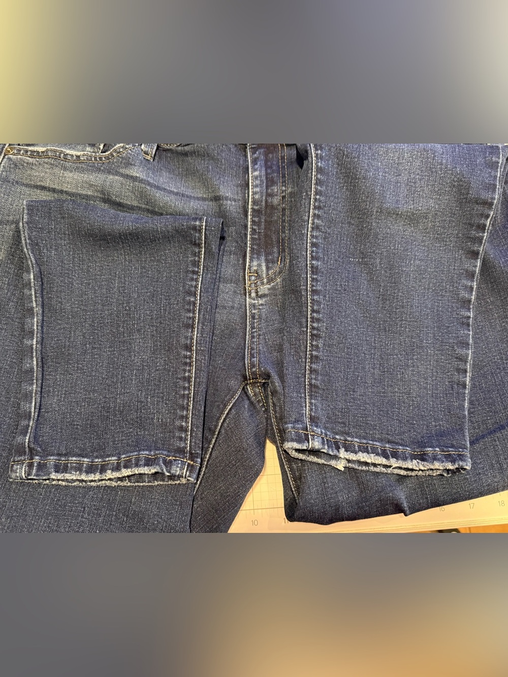 KanCan Dark Blue Skinny Jeans with Distressed Detail - Picture 8 of 9
